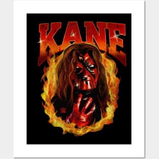 Kane Flames Portrait Posters and Art